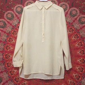 Banana Republic Light Yellow Button Up Blouse
